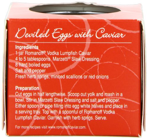 Romanoff Caviar Vodka Red Lumpfish Caviar, 2-Ounce Jars (Pack of 4)