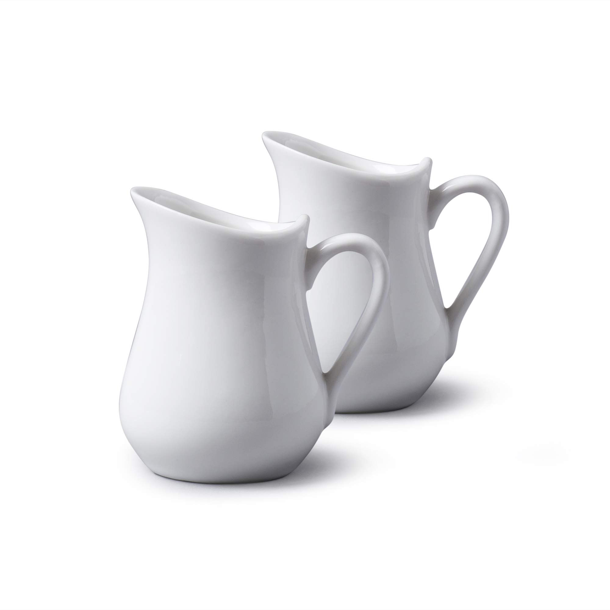 Wm Bartleet & Sons TSET17 , Set of 2 Porcelain Traditional Bellied Creamer Jug 80 ml, 0.64 fl.oz - White