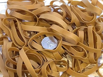 First Steps 25 Large Thick Rubber Bands 80mm x 9mm Heavy Duty RB73x25