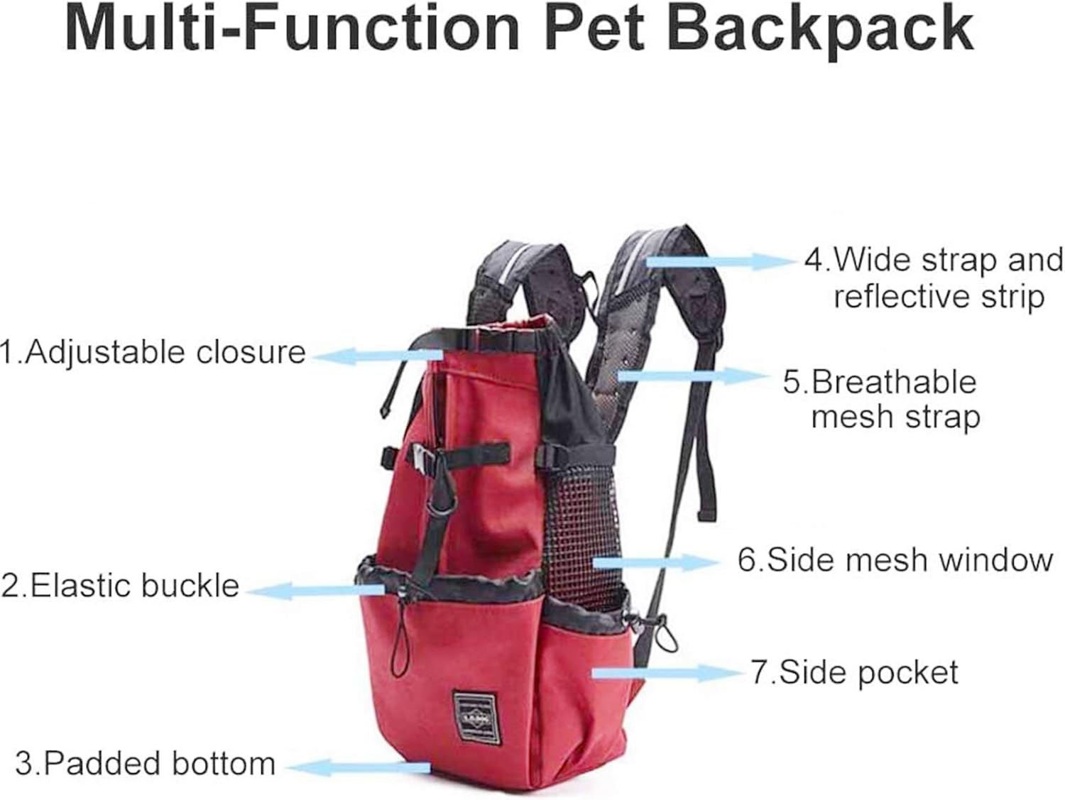 Woolala Light Weight Pet Carrier Backpack for Small and Medium Dogs
