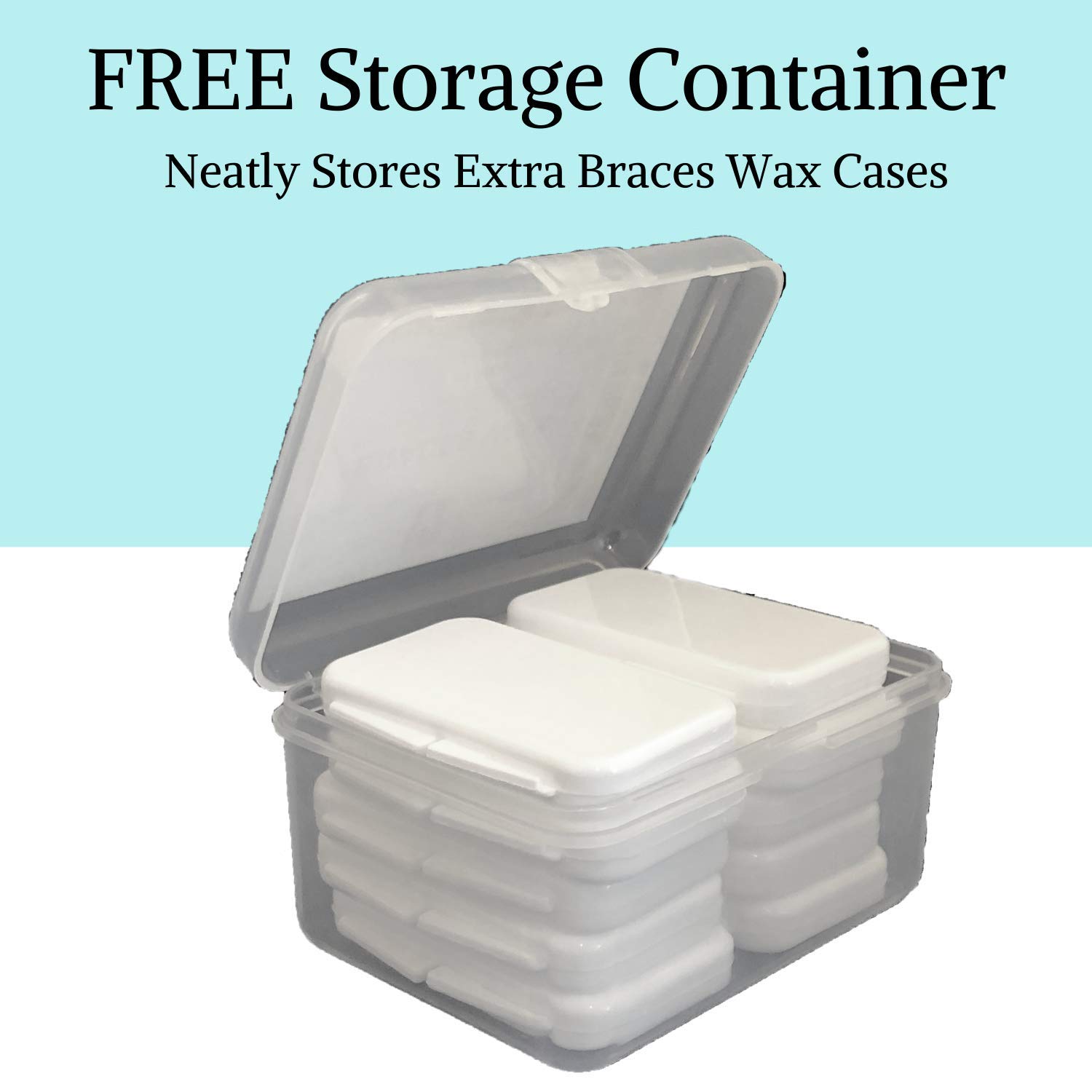 Braces Wax, 10 Pack. Dental Wax for Braces. Unscented & Flavorless - Premium Orthodontic Wax for Braces.10 Pack- 50 Total Wax Strips, FREE Storage Case. Food Grade Brace Wax. : Beauty