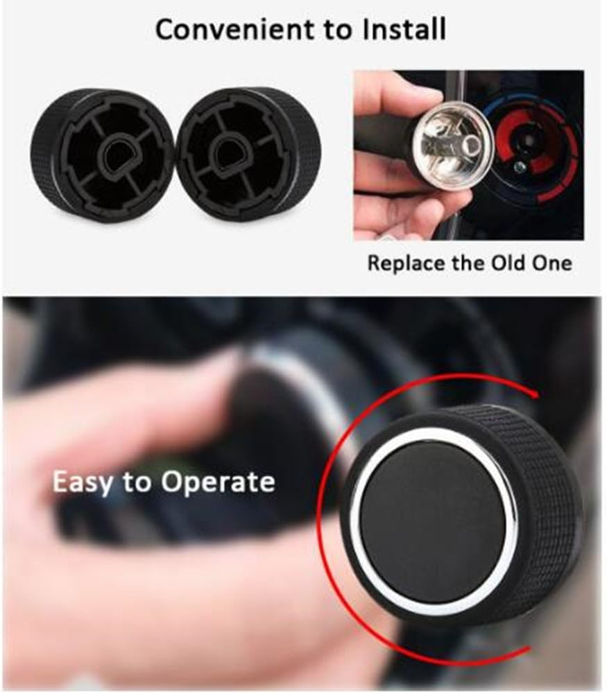 2 Rear Control Knobs Audio Radio for 07-13 Buick Escalade Enclave Tahoe Chevrolet GMC Pair Set 22912547 (Black): Automotive