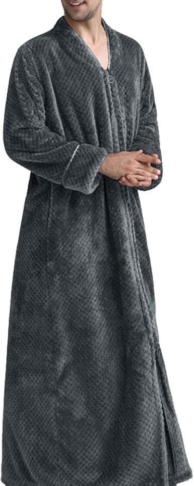 mens zipper robe
