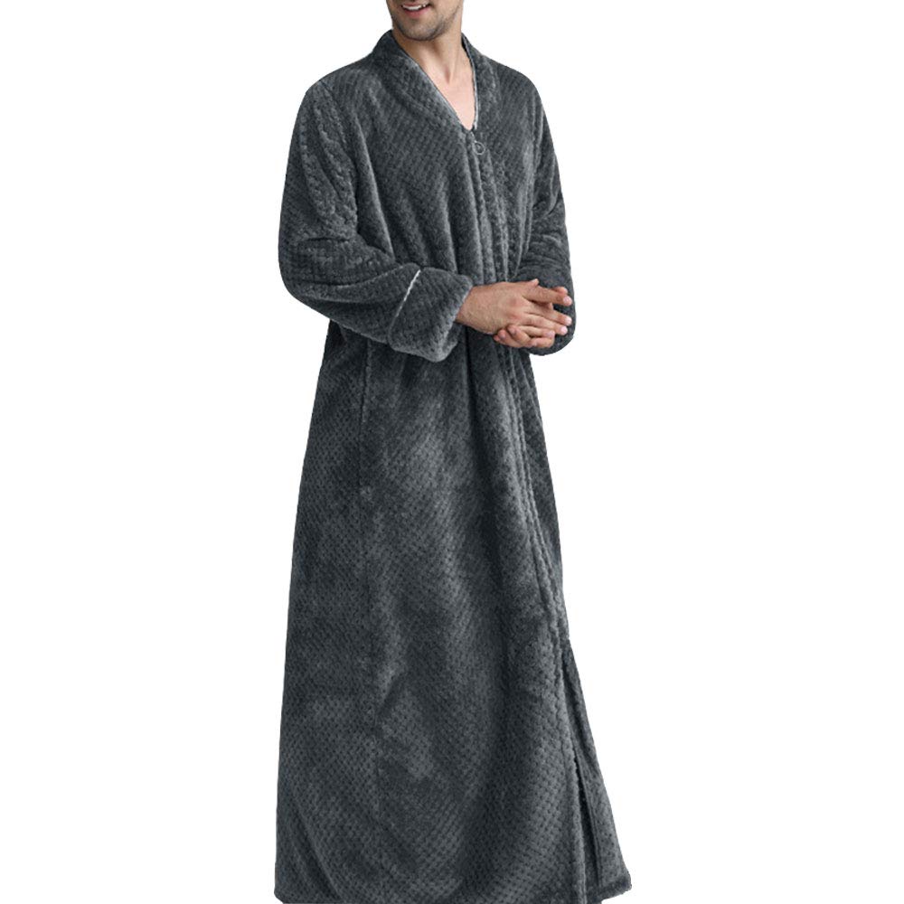 mens zipper robe
