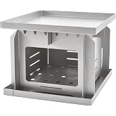 Made in Japan Titanium Wood Stove - Ultralight 4.0 oz, TSUBASAN for Backpacking, solo camping, camp
