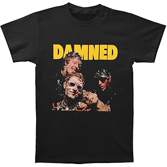 The Damned - Live Photo T-Shirt Official Licensed Homme, Noir
