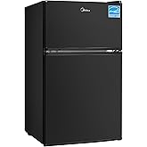 Antarctic Star Compact Refrigerator with Freezer,2 Door Mini Fridge,Adjustable Shelf,Small Fridge for Bedroom Office Dorm Kitchen,3.2 Cu.Ft.BLACK on Fridge.com