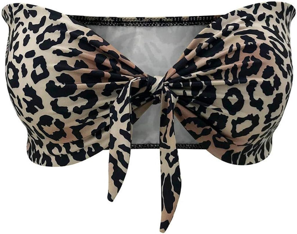 shengyijia Maillot de bain 2 pièces avec imprimé léopard pour femme