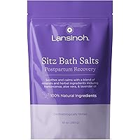 Lansinoh Sitz Bath Salts, Postpartum Essentials, and Hemorrhoid Treatment, Epsom Salt Bath Soak with Lavender Oil, Frankincen