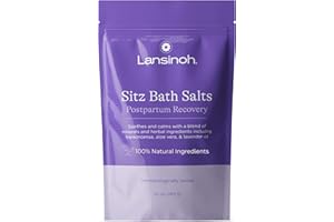 Lansinoh Sitz Bath Salts, Postpartum Essentials, and Hemorrhoid Treatment, Epsom Salt Bath Soak with Lavender Oil, Frankincen