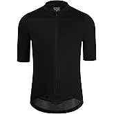 RISESBIK Men's Cycling Jersey Zipper Pocket Short Sleeve Lightweight Aero Race Fit Bike Jersey, UPF 50+ Biking Cycling Shirt