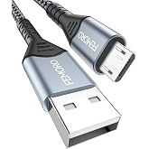 Micro USB Cable 6ft 480Mbps Data Transfer &amp; 12W Charge, USB to MicroUSB 2.0 | for Old Kindle Android Smartphone Tablet PS4 Raspberry Pi 3 and More