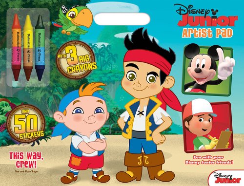 Disney Junior Jake & the Never Land Pirates - This Way, Crew: Artist Pad with Big Crayons