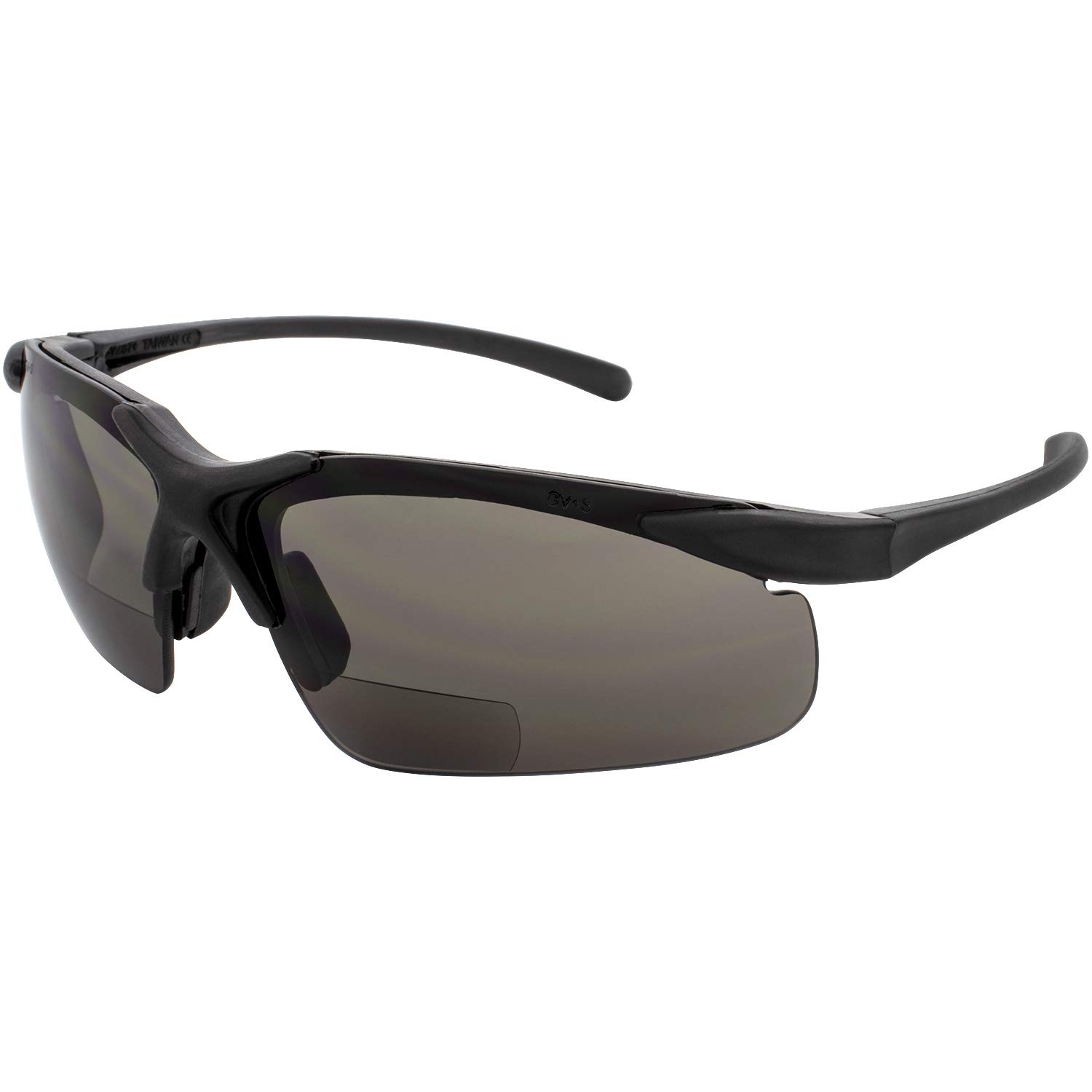 Apex Bifocal Safety Glasses UV400 Magnifying Reading Eyewear 2.50 Magnifier Smoke Lens by Global Vision Eyewear