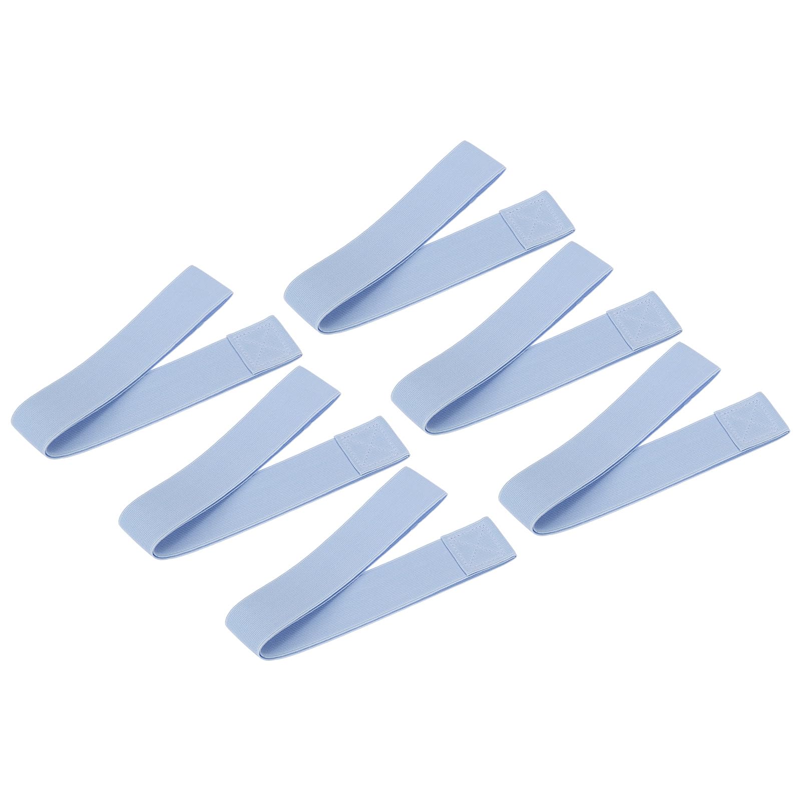PATIKIL Towel Bands, 6 Pack Stretchable Towel Clips Cruise Essentials Windproof Beach Towel Straps for Beach Cruise Pool Chairs, Water Blue
