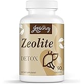 Jovianoy Zeolite Detox Capsules, Organic Activated Charcoal, Bentonite Clay, 1-2 µm Clinoptilolite, Maximum Absorption, Gut Liver Detox Cleanse Full Body for Women Men, 90 Capsules