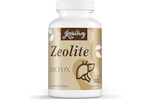 Jovianoy Zeolite Detox Capsules, Organic Activated Charcoal, Bentonite Clay, 1-2 µm Clinoptilolite, Maximum Absorption, Gut Liver Detox Cleanse Full Body for Women Men, 90 Capsules