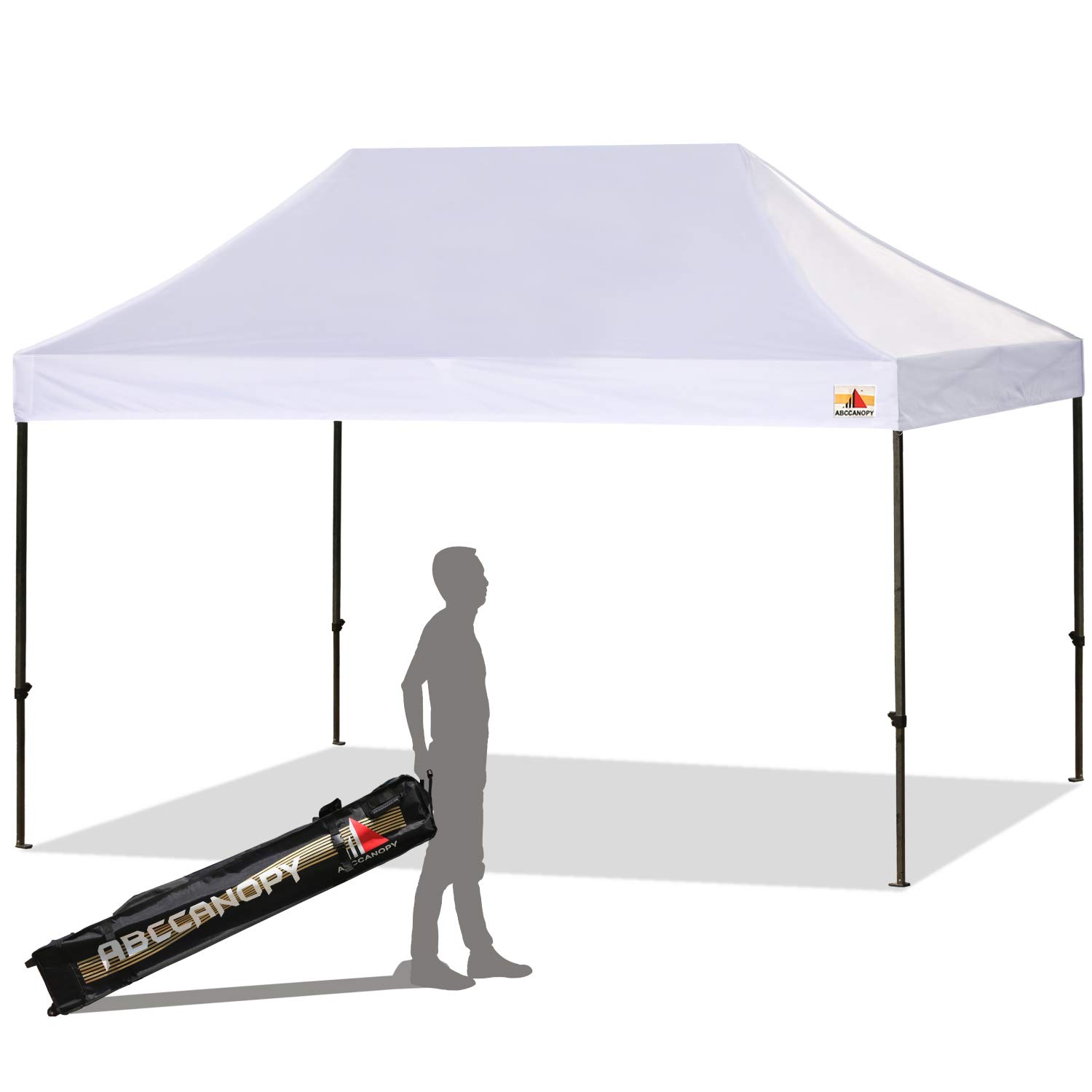 ABCCANOPY 10 x 15 Ez Pop-up Canopy Tent Commercial Instant Canopy with Roller Bag, White