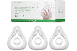 Replacement Cushion for ResMed AirFit F20 Mask Medium, 3-Pack Compatible with Original F20 Frame, Reliable Seal & Perfect Fit