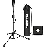 BaseGoal Baseball Tee Batting Tee Adjustable Height with Weighted Sandbag | Tripod stand hitting tee;Travel Portable Softball tee with carry bag, indoor &amp; outdoor baseball practice use