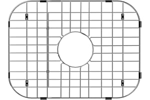 MIYUPTC Kitchen Sink Bottom Grid, Sink Protector Stainless Steel Sink Grate 18"L x 13.4"W with Center Drain Hole for Sink Bowl