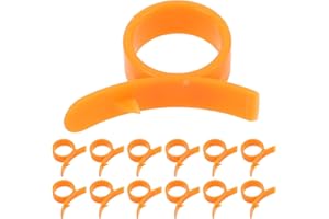 NUOBESTY 16pcs Plastic Orange Peeler Set Household Citrus Peeling Tools with Thickened Ring Handle