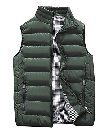 Herren Herbst Winter Weste Steppweste Freizeit Wärme Kurz Gilet Ärmellos Übergangs Steppweste Zipper Gesteppte Gefütterte Gro