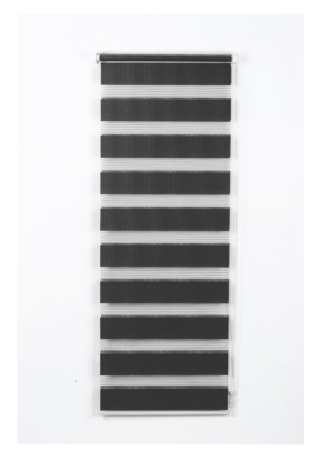 Zebra Roller Blinds - Dual Layered Zebra Dimout Fabric - Grey Curtians - 94cm x 165cm - Opaque and Translucent Vision Blind shades