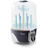 Babymoov Turbo Pure Bottle Sterilizer &amp; Dryer, Eliminates 99.9% of Bacteria | Eliminates 99.9% of Bacteria in 8 Minutes: HEPA-Filtered Drying, 24-Hr Sterile Storage