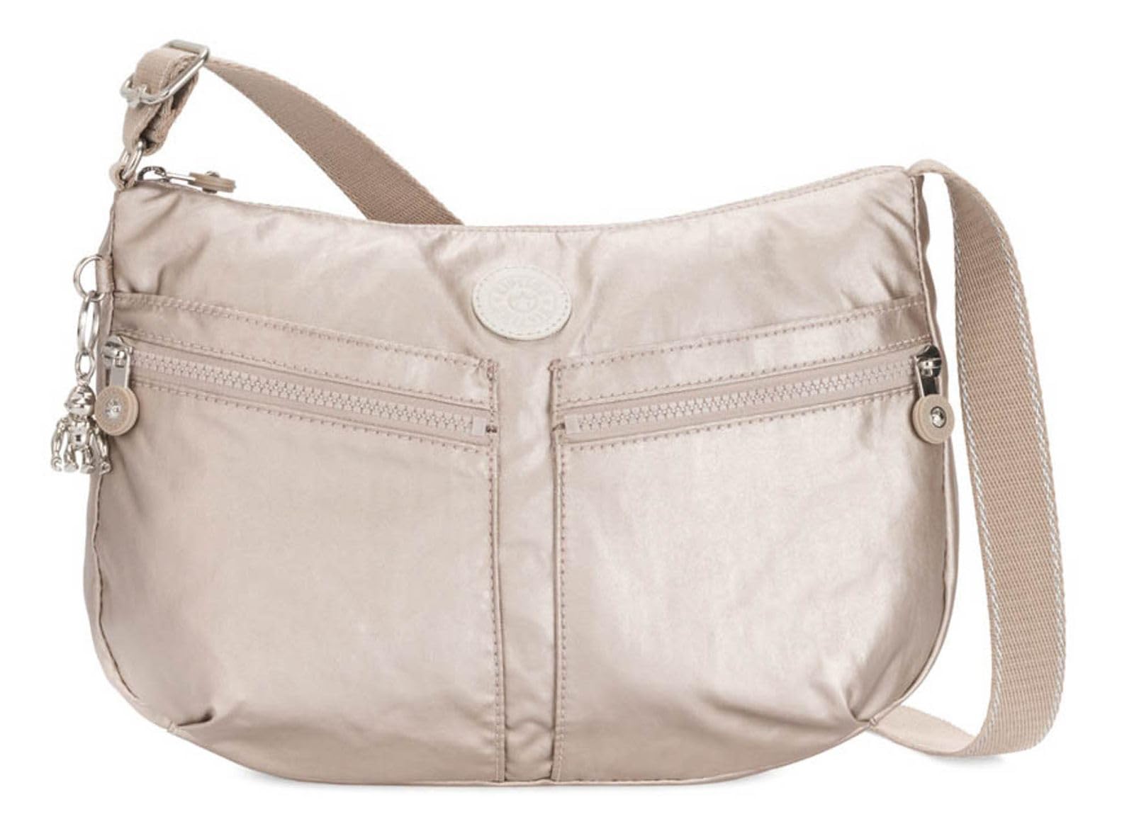 Kipling IZELLAH Medium crossbody, Metallic Glow (Silver)
