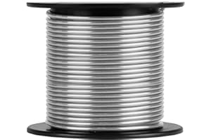 12 Gauge Aluminum Wire 90 Feet Oxidized Craft Wire, Flexible Bendable Silver Aluminum Wire for Crafting, Sculpting, Bonsai Tr