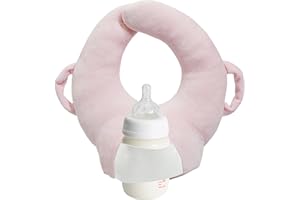 S-SNAIL-OO 12in Baby Bottle Holder, Bottle Holder for Baby self Feeding Newborn, Bottle Propper for Baby, Soft&Skin-Friendly, Free mom's Hands (Pink)