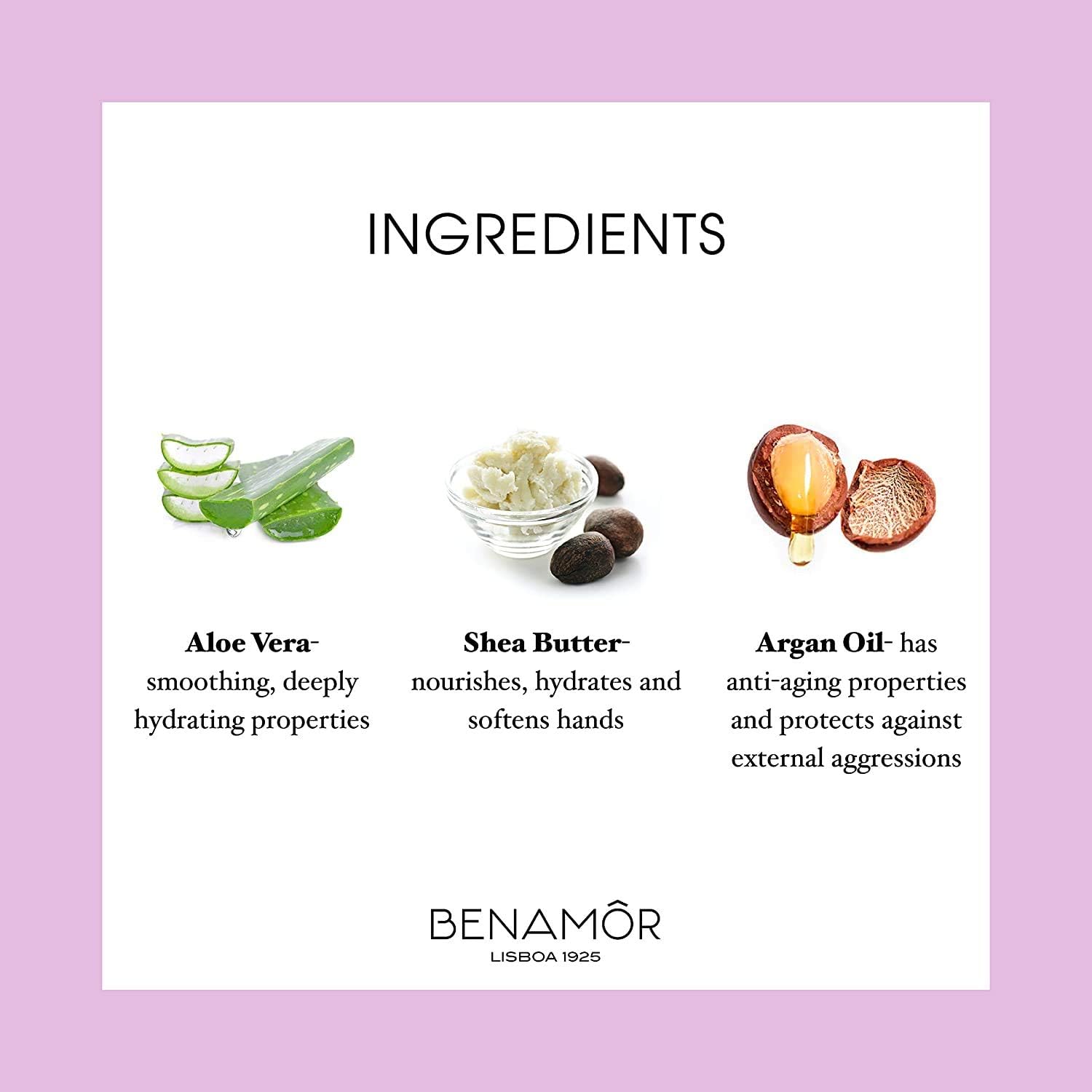 Benamôr - Jacarandá Shower Gel with Aloe Vera - Body, Hands and Face - Hydrating and Softening Body Wash - Delicate Floral Scent, Paraben Free, Vegan - 500 ml Bottle - Image 3