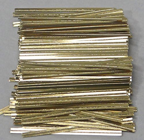 Metallic Gold Paper Twist Ties 500 Count 3 1/2" Length Candy Making Supplies