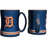 Boelter Brands Detroit Tigers Coffee Mug - 14oz Sculpted Relief - Blue
