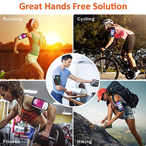 Goigrn Running Phone Holder, 360° Rotatable Running Armband, Universal Adjustable Phone Armband for Jogging Gym Hiking, Compatible with iPhone 14/14 Pro/14 Pro Max/13/12/XR/XS Max/X, Samsung S22/S21