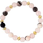 RIANGI Healing Bracelet For Women Crystal Bracelet Chakra Beaded Bracelets Rose Quartz Crystals And Healing Stones Bracelet Calming Stretch Bracelet