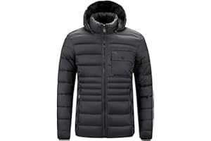 Sblioda Men's Winter Coats Heavyweight Windproof Oversized Jacket Puffer Full Zipper Down Hoodie 2025 Winter Warm Outwear