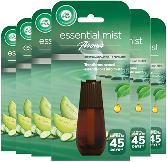 Air Wick Air Freshener Essential Oils Refill HONEYDEW & CUCUMBER , Pack