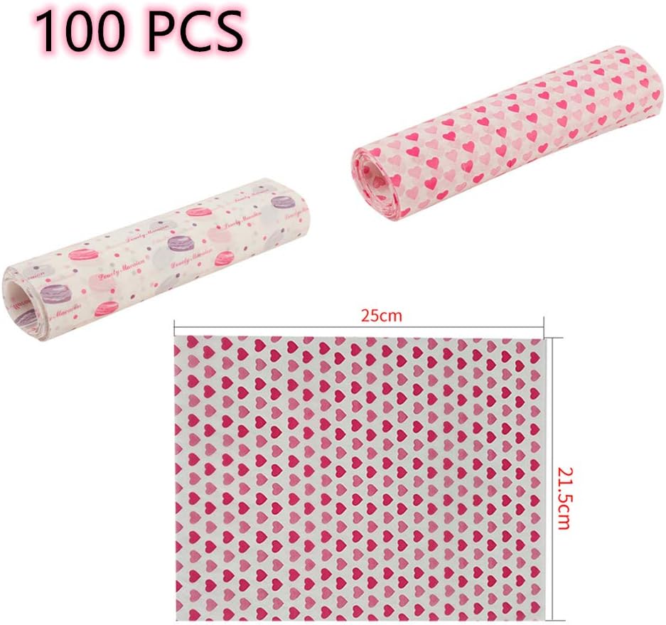 Greaseproof Paper Sheets 100 Pack - Food Grade Wax Paper, Waterproof & Oilproof for Burger Sandwich, Chips - Image 3