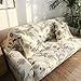 HOTNIU Stretch Sofa Cover Printed Couch Covers Armchair Slipcovers for for 1 Cushion Couches Sofas Elastic Universal Furniture Protector with 1 Pillowcase (Small, Beige Flower)