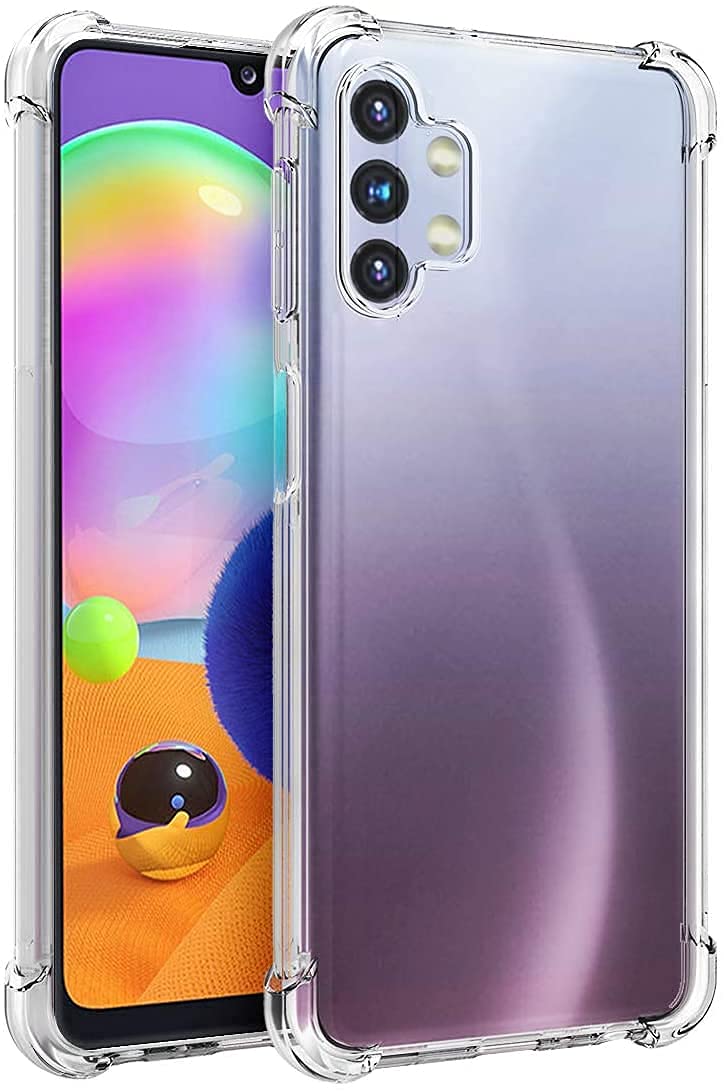 Osophter for Galaxy A32 5G Case Clear Transparent Reinforced Corners TPU Shock-Absorption Flexible Cell Phone Cover for Samsung Galaxy A32 5G(Clear)