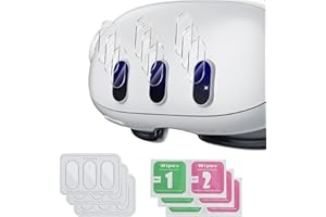 Aircawin Screen Protector Compatible with Meta Quest 3 2023,9H Tempered Glass Film Camera Lens Protector for Oculus Meta Quest 3 VR Accessories,HD Clear,Bubble Free,Scratch-Proof,Case Friendly-3 Sets