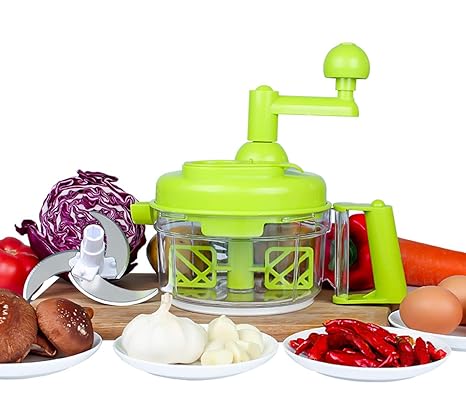 Tenta Küche 800ml Hand Kurbel Manuelle Lebensmittel Chopper / Fleischwolf / Gemüse Dicer und Fleischwolf / Obstschneider mit 