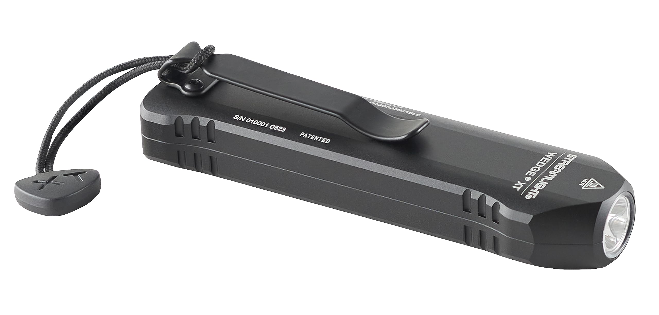 Streamlight 88812 Wedge XT 500-Lumen 1900-Candela Flat Everyday Carry Flashlight, Includes USB-Cable and Pocket Lanyard, Black