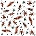 80 Pieces Plastic Realistic Bugs - Fake Cockroaches, Spiders, Scorpions and So on for Halloween Party Favors and Decoration.