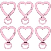 PATIKIL Heart Shape Swivel Buckles, Zinc Alloy Spring Snap Keychain Clip Hanging Hooks for DIY Crafts Key Chains