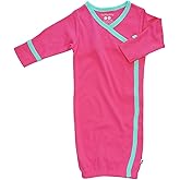 Babysoy Organic Newborn Baby Kimono Wrap Around Snap Sleeper Gown Bundler