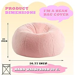 LPMOERA Bean Bag Chair Cover for Kids