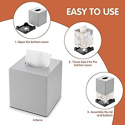 Y-in Hand Tissue Box Cover, Square Facial Tissue
